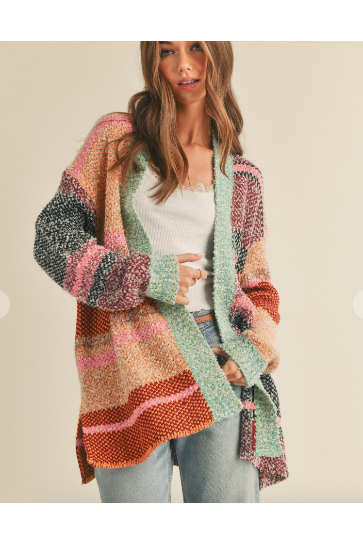 Color Block Cardigan