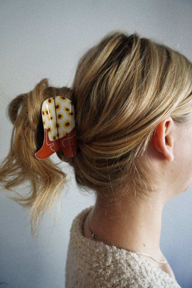 Cowgirl Boot Hair Claw Clip